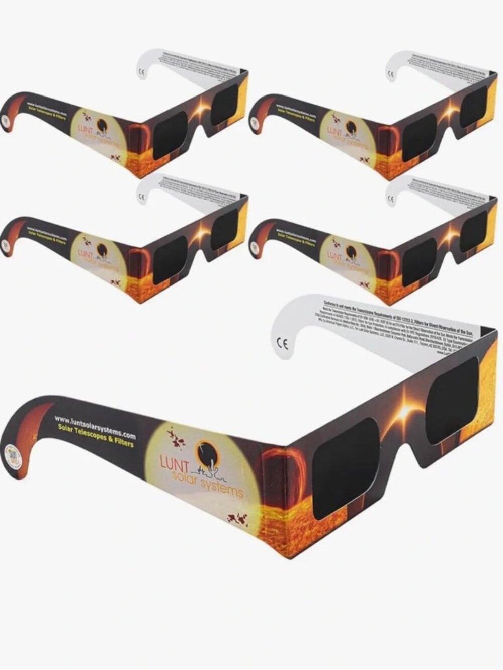 Lunt Solar Eclipse Glasses- Pack of 3- BNWT